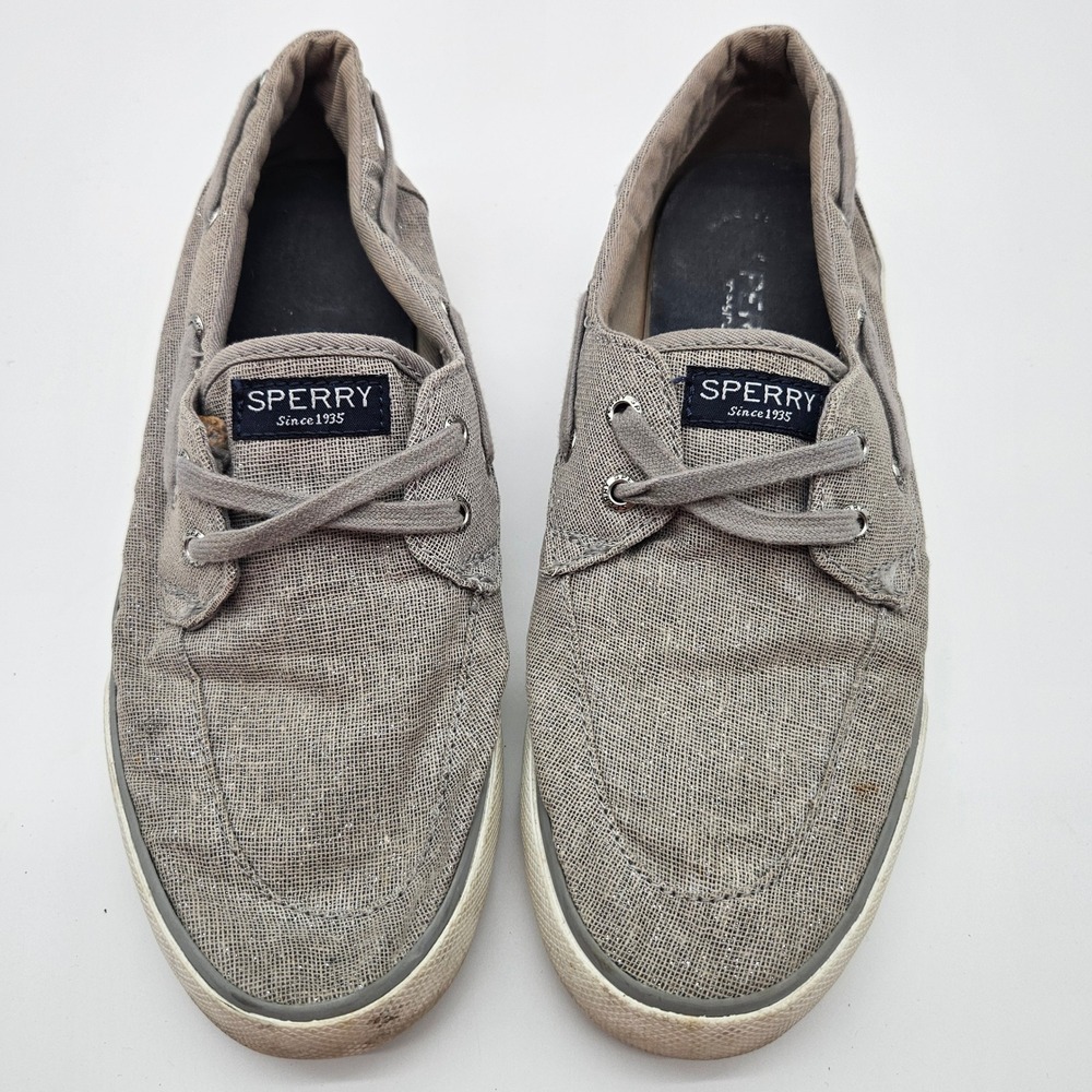 Sperry‎ Women's Size 8 Grey Canvas Boat Shoes Sneakers Since 1935 STS84007